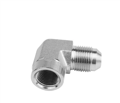 Αρσενικό JIC σε θηλυκό NPTF Υδραυλικοί προσαρμογείς σωλήνων αγκώνα 90 μοιρών